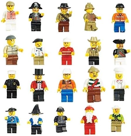 Generic Men People Minifigures Toy (Lot of 20) (Multicolor, 20pcs)
