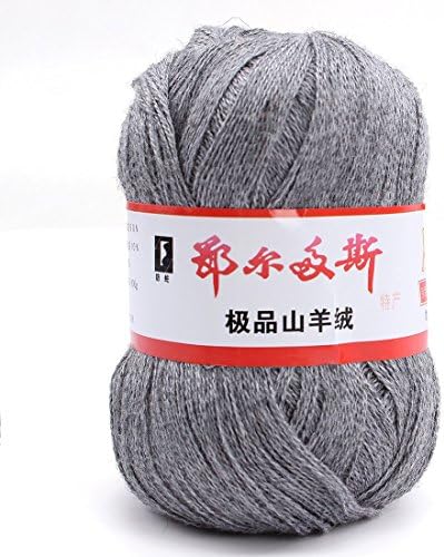 wool knitting yarn - ERDOS Generic 10 x luxurious Cashmere Reiner Mongolian cashmere wool knitting yarn 50g Dark Grey