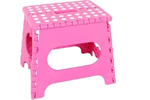 Fisiei Step Stool, Step stools for Adults,Folding Step Stool,Folding Stool,Foldable Stool,Small Step Stool for Kitchen,Bathroom,Living Room,Bedroom, Office, etc. (Red 13inch)