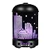 COOSA Empire State Building Designed 100ml Ultrasonic Essential Oil Diffuser Aromatheraphy Cool Mist Humidifier with Colorful LED Light for Home Office Living Room Yoga (Black 1)