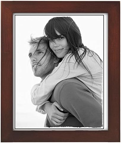 Malden International 8x10 Picture Frame Linear - Dark Walnut Wood, Set of 2