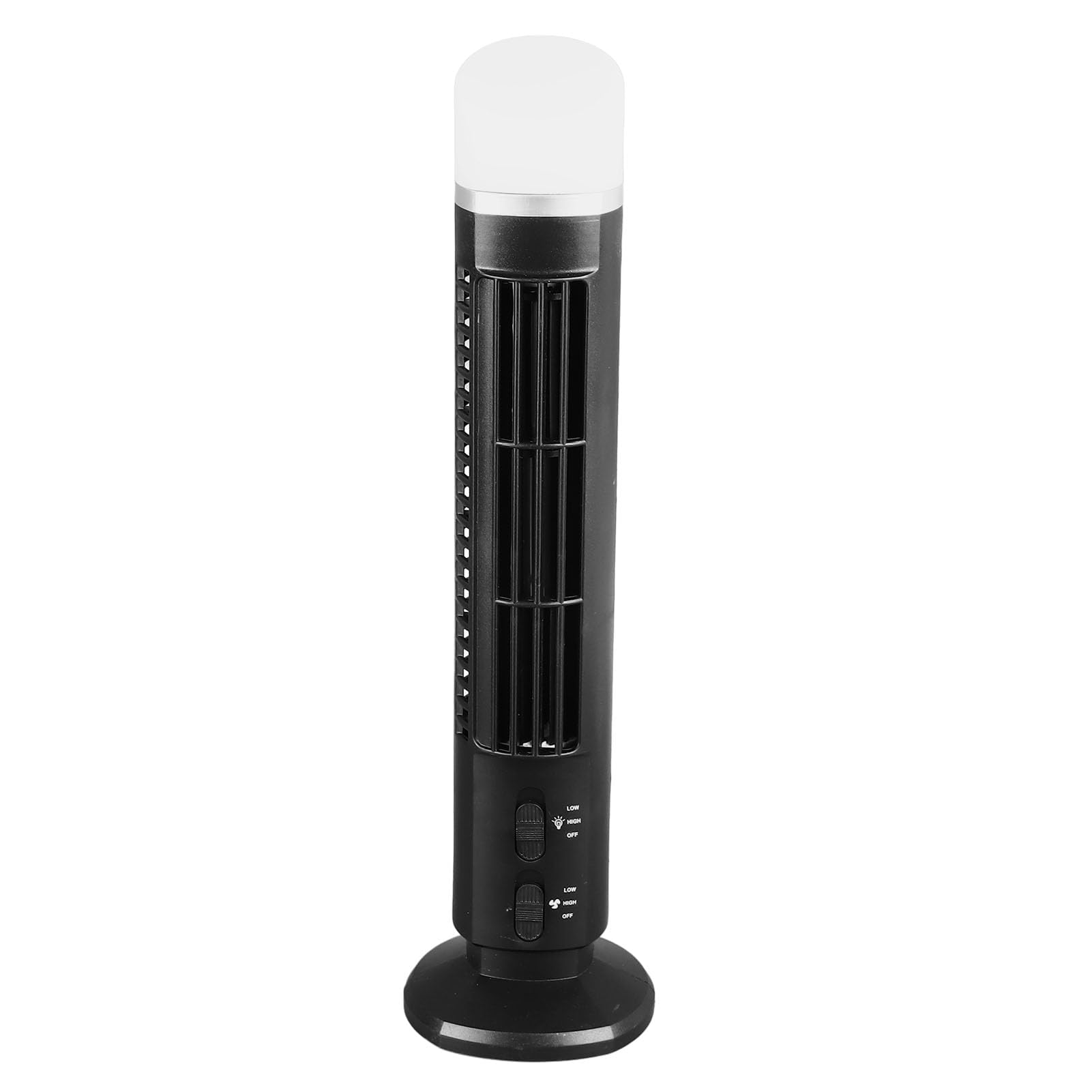 Greensen Tower Fan Very Quiet 90 Degree Oscillation Bladeless Fan Quiet Tower Fan Desk Fan for Bedroom Office 10.5 X 33 Cm (Black)