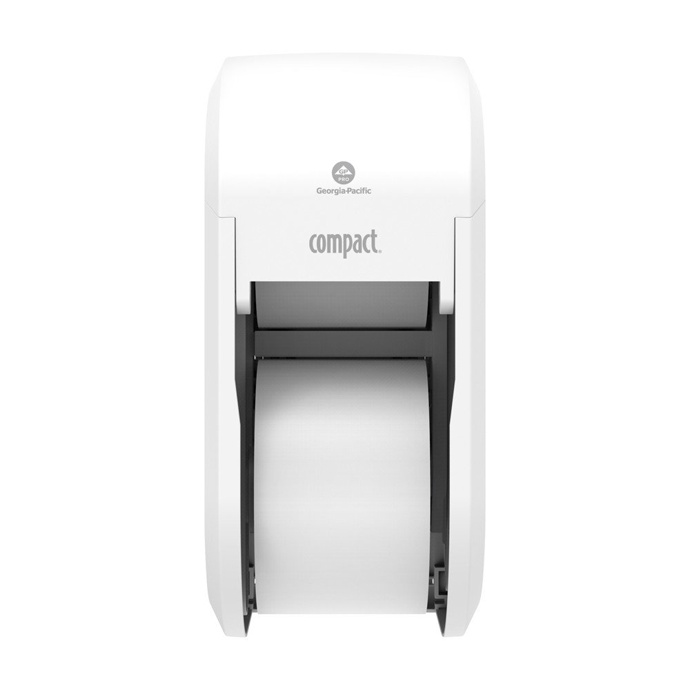Compact 2Roll Vertical Coreless HighCapacity Toilet Paper Dispenser by GP PRO, Black, 56790A
