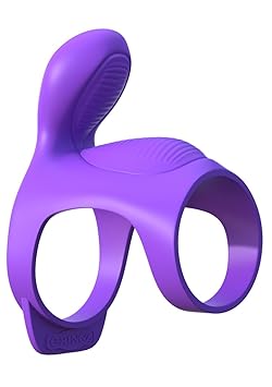 Fantasy C-Ringz - Ultimate Couples Cage - Penis-/Hodenring + Klitoris-Stimulator - Durchmesser3,4 cm - 4,0 cm - violett