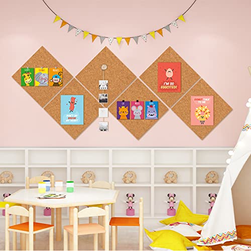 Nisorpa 12 Pack Square Cork Board 12" x 12" Cork Board Squares 1/2