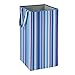 Honey-Can-Do HMP-01134 Rectangular Collapsible Hamper with Hand,Bright Blue/Purple Stripe