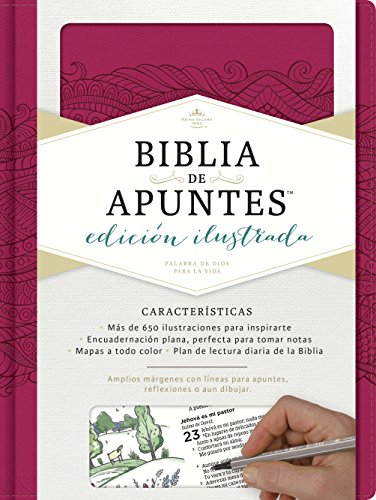 Biblia Reina Valera 1960 de Apuntes, Edición ilustrada. Símil piel, rosado / Illustrator’s NoteTaking Bible RVR 1960. LeatherTouch, Pink (Spanish Edition)