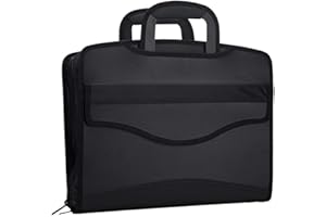 JIAHG Business Document Bag Messenger Work Briefcase Waterproof Fabric Expanding File Folder Tote Travel Portfolio Document Holder