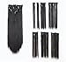 SWACC Women 22 Inches Straight Full Head 7 Separate Pieces Heat Resistance Synthetic Hair Clip in Hair Extensions (1B-Off Black)thumb 3
