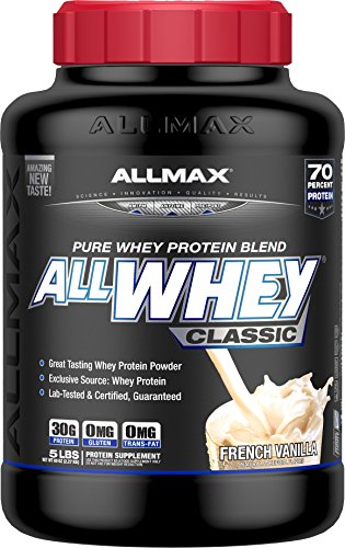 ALLMAX ALLWHEY CLASSIC Pure Whey Protein Blend, Amazing Taste, French Vanilla Flavor, 5 Pound