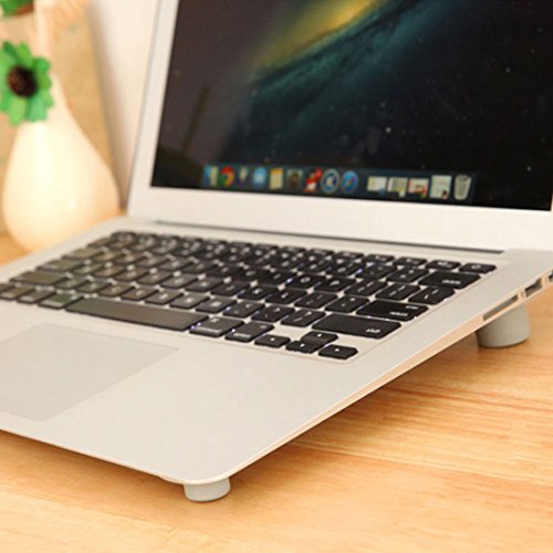 uxcell Rubber Cooling Feet Holder Heat Reduction Pad 4 Pcs Gray for Notebook Laptop