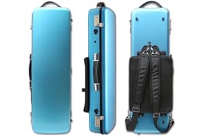 Vetimobato Carbon Fiber Violin Case for 3/4 & 4/4 Full-Size Violins Rectangle Lightweight Hard Shell Case with Music Bag,4 Bo