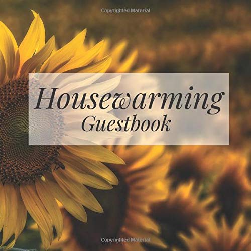 Housewarming Guestbook Sunflower Summer Flower Welcome To Our
