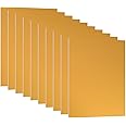 PATIKIL 7x5x1/32inch Anodized Aluminum Sheet, 10Pcs Metal Rectangle Aluminum Plate 0.8mm Thick Engraving Blanks for Laser Engraving DIY Decorative Crafting Home Decoration, Yellow