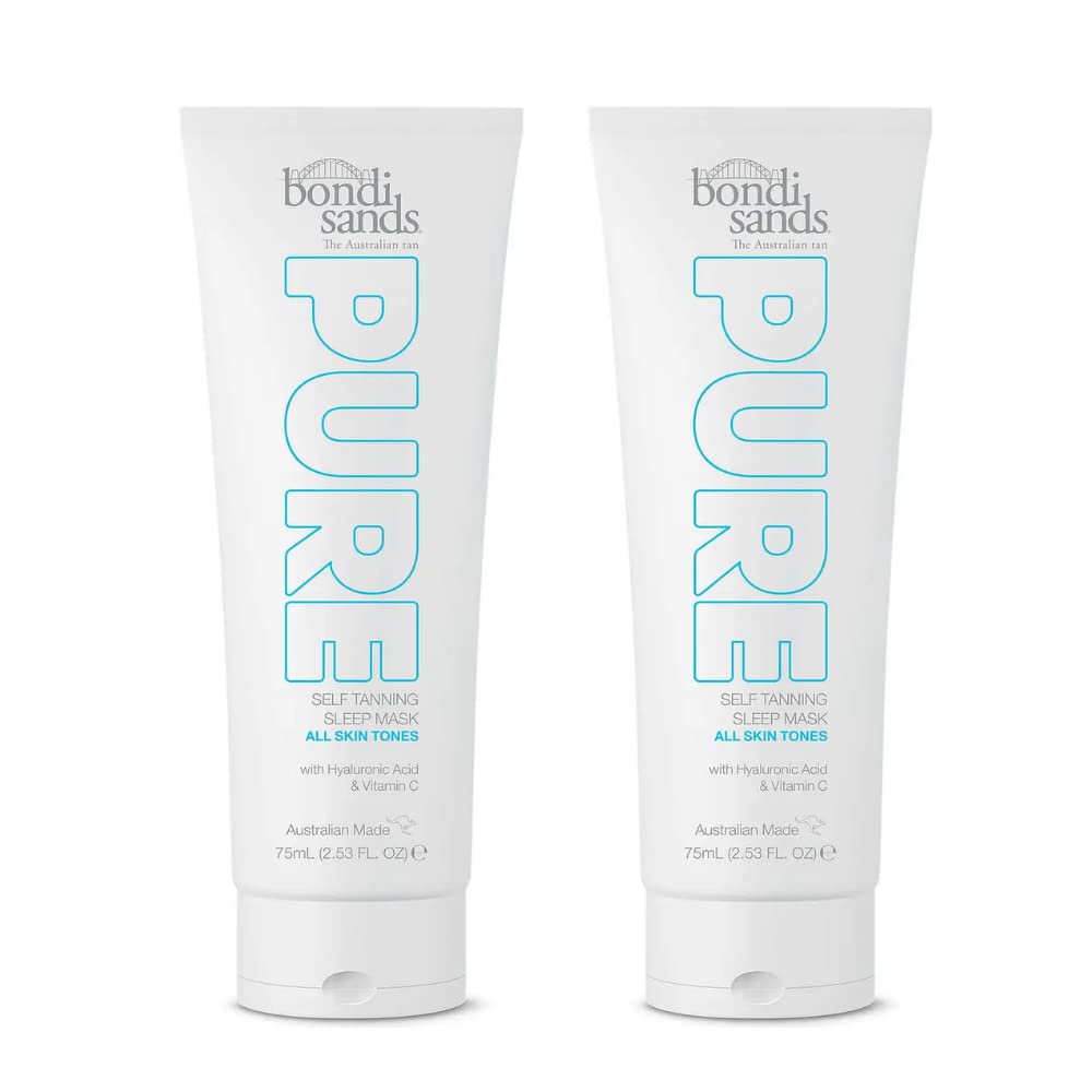 2 x Bondi Sands Pure Self Tanning Sleep Mask - All Skin Types 75ml