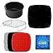 XL Air Fryer Oven Safe Baking Grilling Accessories Compatible with Phillips, GoWise, Power AirFryer, NuWave Brio, Cozyna, Chefman, Chefman, Secura, Habor, Elite Platinum, Tidylife +More by Infraovens