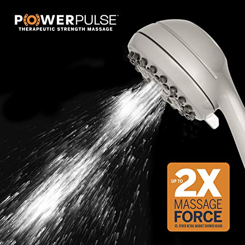 Waterpik High Pressure Powerpulse Massage Hand Held Shower Head, 2.5