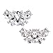 ELEGANTPARK BF 2 Pcs Shoe Clips Butterfly Rhinestones Wedding Party Decoration Silver