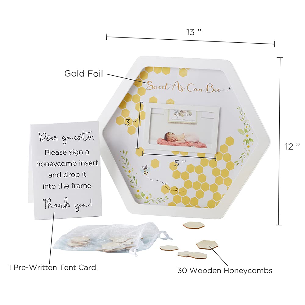 Kate Aspen Sweet as Can Bee Baby Shower, One Size, White