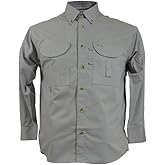 Tiger Hill Men's Long Sleeve Fishing Button Down Shirt, Breathable Outdoors Casual Lightweight Shirt
