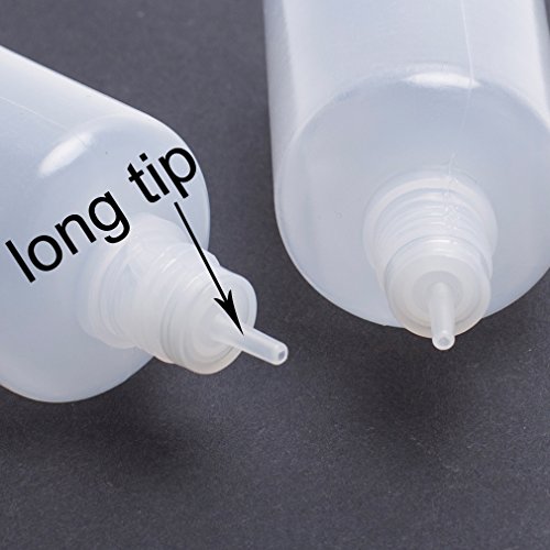 25pcs 50ml Squeeze Bottle Dispenser TIP Dropper Bottles in Mixed Colors LDPE Plastic (25, 50ML) - Thumbnail 3