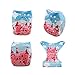 Babygoal Baby Cloth Diapers for Girls, One Size Pocket Adjustable Reusable Nappy 6pcs+6 Inserts+6pcs Bamboo Wipes 6YDG04
