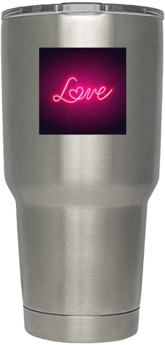 Love Neon Light Full Color - 3.5" Decal - for Stainless Steel Tumbler