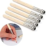 Adjustable Pencil Extender Holder Art Writing Tool Wooden Handle Lengthener 5Pcs