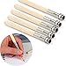 Adjustable Pencil Extender Holder Art Writing Tool Wooden Handle Lengthener 5Pcs