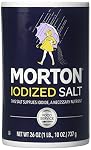 1lb 10oz 737g morton iodized salt 26oz (024600010535)