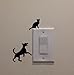 YINGKAI Dog Chasing Cat Up The Light Switch Decal Vinyl Wall Decal Sticker Art Living Room Carving Wall Decal Sticker for Kids Room Home Window Decoration