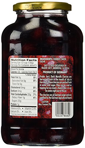 Amazon Com Trader Joe S Dark Morello Cherries In Light Syrup Grocery Gourmet Food