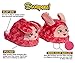 Stompeez Animated Shopkins Pink Bun Bun Plush Slippers - Ultra Soft and Fuzzy - Ears Flap as You Walk - Medium - by