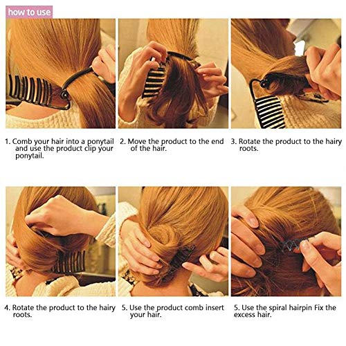 image for Hisight 2pcs Women Girls DIY Fast Styling Volume Insets Hair Clip Boos