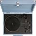 Crosley CR8005D-TN Cruiser Deluxe Vintage 3-Speed Bluetooth Suitcase Vinyl Record Player Turntable, Tourmaline