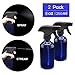 8 oz (250ml) 2 Pack New Cobalt Blue Glass Bottle Boston Round Thick Glass Spray Bottles – with High Quality Trigger Sprayer. Perfect for Home, Essential Oils, Cleaning, Cooking, DIY, Gifts