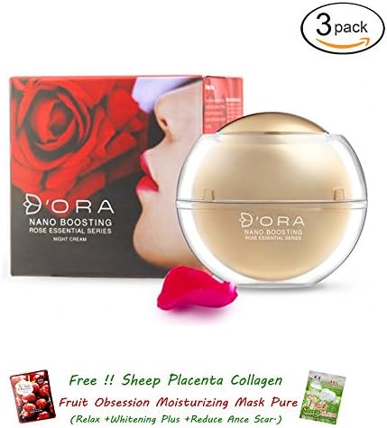 3 UNITS OF DORA NANO BOOSTING ROSE ESSENCE SERIES 30G ANTI AGING WHITENING SMOOTHING OVERNIGHT EFFECT[GET FREE TOMATO FACIAL MASK]