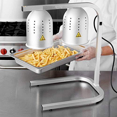 Avantco Commercial Portable W62 Heat Lamp Food Warmer 2-Bulb Free-Standing (Renewed)