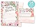 Baby Shower Invitations and Diaper Raffle Tickets. Set of 25 Pink Floral Fill In The Blank Style Cards, Envelopes, and Raffle Tickets.