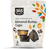 365 by Whole Foods Market, Mini Dark Chocolate Almond Butter Cups, 4.7 Ounce