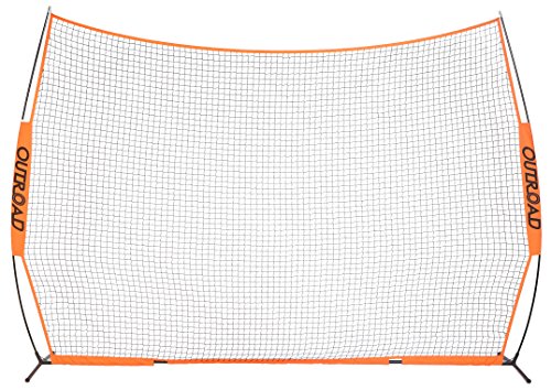 OUTROAD 12x9 FT Barrier Net - Portable Sports Barricade Practice Backstop Net w/ Carry Bag