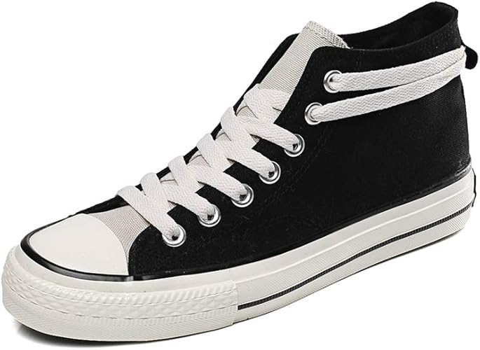 Amazon Angelo ハイカット シンプル定番 ズック靴 メンズ 帆布 フラットシューズ デニム ローカット スニーカー レースアップ ラウンドトゥ メンズシューズ カジュアル 靴 おしゃれ カジュアル ズック 19春 Angelo スニーカー