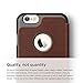 iPhone 6S Case, elago® [Leather Flip][Brown/Metallic Dark Grey] - [Card Slot][Screen Protection][Premium Hybrid Construction] – for iPhone 6/6S