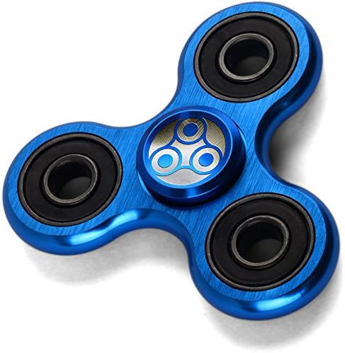 GuruFidget Hand Tri-Spinner EDC Focus Toy, Premium Quality Ultra Durable Aluminum Alloy (Blue)