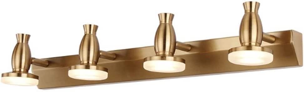 LRJQD - Faros delanteros LED con espejo, estilo retro, color dorado