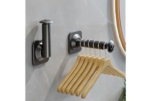 Suction Cup Hanger Organizer Stacker, Self-Adhesive Extendable Collapsible Garment Rack, Space Saving Foldable Design for Bal