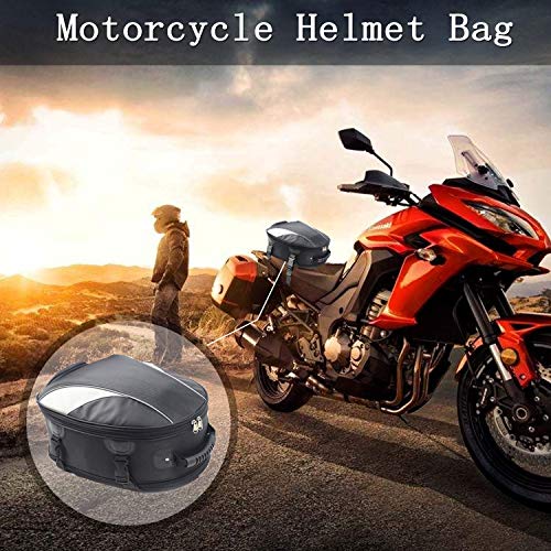 Meago Motorcycle Seat Bag Waterproof Commuter Helmet Bag/Backpack Motorbike Sport Tail Bag, 28 Liters
