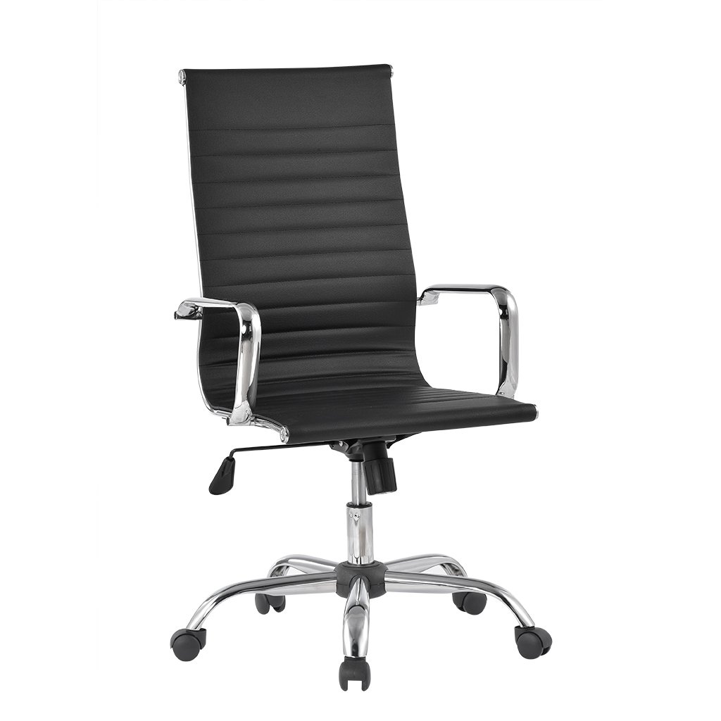 LANGRIA Silla de Oficina Ejecutiva de Piel Sintética Respaldo Alto Altura y