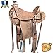 HILASON 16 in Western Horse Wade Saddle Leather Ranch Roping Tanthumb 1