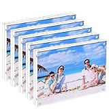 JUOIFIP 5 Pack Acrylic Picture Frame 5x7 Clear